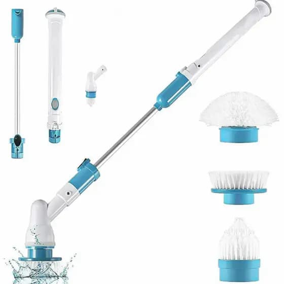Vassoura Elétrica Spin Scrubber: Ideal para Limpeza de Pisos
