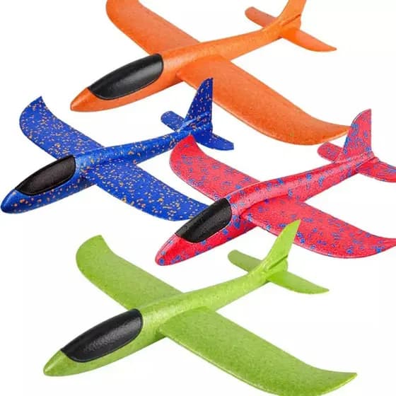 Avião De Brinquedo Isopor Manual Voa Plano Emocionante