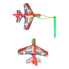 Avião  Brinquedo Lançador Planador Estilingue Voa De Verdade