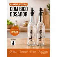 kit com 2 garrafinhas com bico dosador para pimenta.