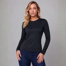 Blusa Térmica Feminina Manga Longa Segunda Pele Forrada Felpada Inverno Frio Intenso Quentinha