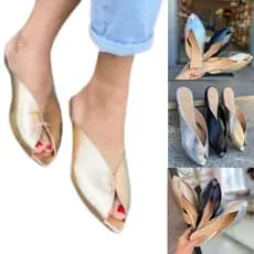 Sandália Mule Rasteira Feminina Couro Legítimo Confortável