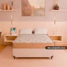 Colchão Casal D33 One Face - 17x138x188cm - Suede Bege