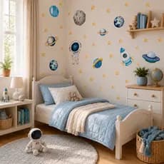 Kit Adesivo De Parede Decorativo Astronauta