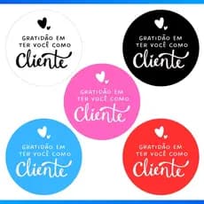 1000 Etiquetas Adesivas Gratidão Em Ter Você Como Cliente