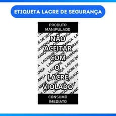 1000 Lacre de Segurança Adesivo Delivery Ifood Rappi - Oferta