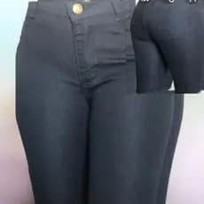 Bermuda jeans feminina ciclista até o joelho cintura alta