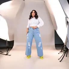 calça wide leg