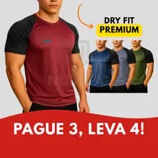 Kit 4 Camisetas Dry Fit Masculinas Premium Malha Fria Camisa Treino Manga Curta Leve Academia Corrida Fit