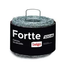 Arame Farpado Belgo Forte 500m F16 Galvanizado Para Cerca Rural