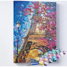 Kit Pintura Numerada 40x50cm Completo Arte TERAPIA – 24 Tintas Acrílicas + 3 Pincéis