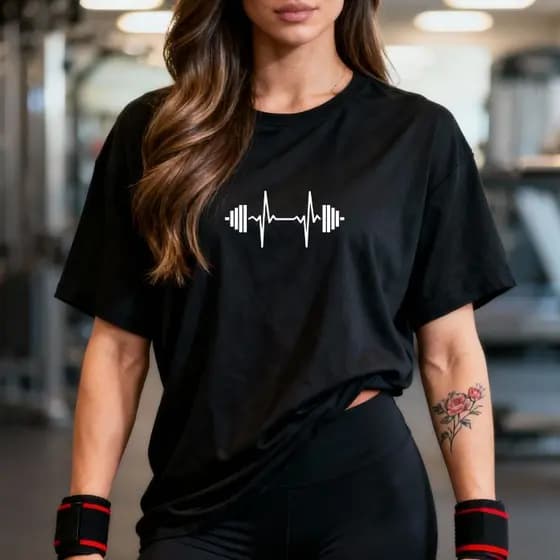Camiseta Tshirt Oversized 100%Algodão  Feminina Gym Treino Academia Fitness Musculação anilhas