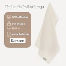 Toalha de Rosto Karsten Aspen 100% Algodão 450g/m² Branca Super Macia Alta Absorção UNIKA