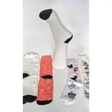 3 Pares de Meias Adulto Cano Longo Masculino Feminino Sublimação