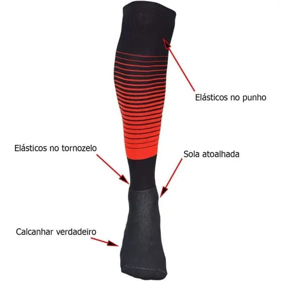 Meiao de Futebol Profissional Degrade Meiao Esportes Meia Crossfit Basquete Volei Diversas Cores