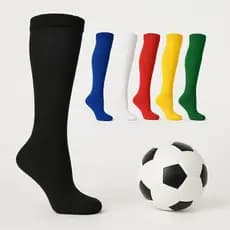 3 Pares Meiao de Futebol Juvenil Masculino Jogador Profissional Meia de Futebol Canela Tam 34 ao 37