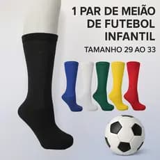 Meiao de Futebol Infantil Jogador Profissional Meia de Futebol pra Canela Tam 29 ao 33