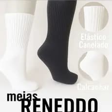 1 Par Meia Esportiva Cano Alto Confortável Calcanhar Verdadeiro Costura Reforçada 38-45