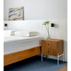 Cabeceira Casal Lambri branco Painel em MDF Parede Rack TV 60cm fita 3m revestimento de parede
