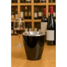 Balde Cuspidor De Vinho Para Degustação vinícola cuspideira enólogo Preto Branco 1.3L