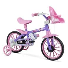 Bicicleta Infantil Nathor Aro 12 Minnie Rodinhas  Segurança