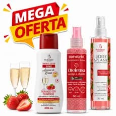 🍓 KIT COMPLETO MORANGO – Body Splash,   ,Sabonete Íntimo,   Doçura, frescor e sensualidade.