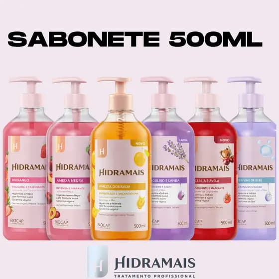 Sabonete Líquido Hidramais 500ml com Hidratação e Perfume Delicioso
