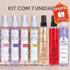 Kit 7 Body Splash Feminino Bio Instinto Perfume Corporal 130ml