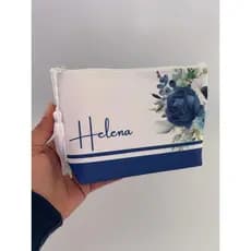 Kit 10 Necessaire Personalizada Floral Nome, casamento, 15 anos, Formatura, Madrinha Lembrancinha