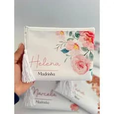 Kit 10 Necessaire personalizada com nome madrinhas, casamentos, formaturas, 15 anos, festas  eventos
