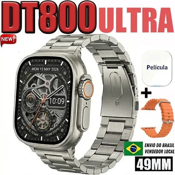2026 Nova Série 10 Relógio Ultra 3 Smart Watch Esportivo Sem Fio À Prova D'água DT800 Ultra