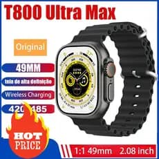 2026 Novo Smartwatch T800 Ultra Max Série 9 49mm Com Tela De 2,08 Polegadas Bluetooth Chamada