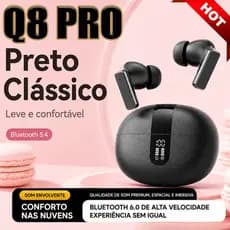 Fone Bluetooth 5.4 Intra-auricular Visor Digital  Ergonômico Confortável Autonomia Cores Variadas