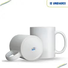 Caneca Branca Resinada 325ml Live Sub - 12und