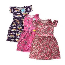 Kit 2 Vestidos infantil menina com manga 1 a 6 anos