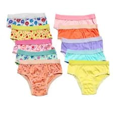 5 Calcinha Infantil Menina 100% Algodão Estampada Lisa com Elástico Resistente
