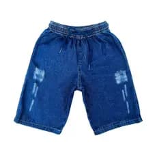 Bermuda Jeans Infantil Rasgada Premium Juvenil Shorts infantil Menino Jeans