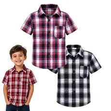 Camisa Xadrez Infantil Juvenil Manga Curta Tamanho 2 ao 10 Festa Junina São João