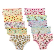Kit 5-10 Calcinhas infantil menina malha pv forro algodao