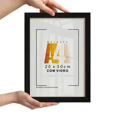 Quadro Moldura A4 20x30 Porta Retrato Com Vidro Certificado