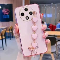 capinha XIAOMI POCO C75 Capa De Telefone Galvanizada Pulseira Em Forma De Coração