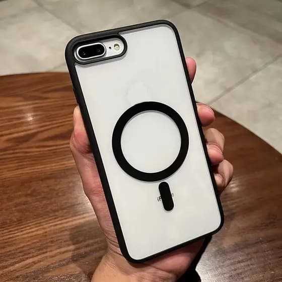 capinha iphone 7 plus 8 plus i7 i8 X XR XS MAX Capa Magnética Para Telefone Rígida Transparente