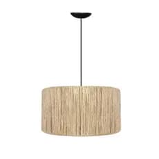 Luminária de Teto Roma em Corda Sisal Natural Palha Moderna