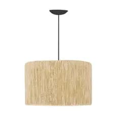 Luminária Pendente Shalon em Corda Sisal Natural Palha