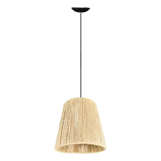 Luminária Pendente Modelo Athenas Corda Sisal Natural Palha