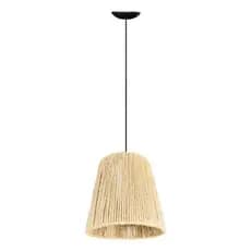 Luminária Pendente Modelo Athenas Corda Sisal Natural Palha