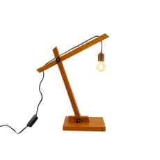 Luminária de Mesa Texas Articulado em Madeira Maciça Rústico