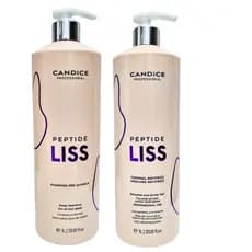Kit Escova Progressiva Peptide Liss+Shampoo Pré Tratamento Candice Profissional S/ Formol Liso Perfeito