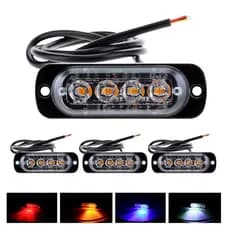 Kit 4 Faróis Strobo Urban Automotivo Tira Led+Central Zendel Luz Viatura Samu Segurança Guincho