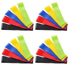 kit 20 faixas elastica de resistencia mini band para treino em casa yoga pilates multifuncional